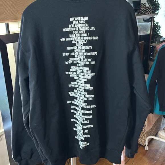 Christian Dada graphic print oversized hoodie, black size 46 - Picture 4 of 9